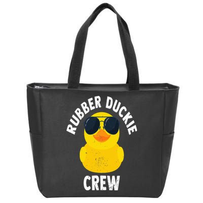 Rubber Duckie Crew Funny Rubber Duck Zip Tote Bag