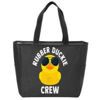 Rubber Duckie Crew Funny Rubber Duck Zip Tote Bag