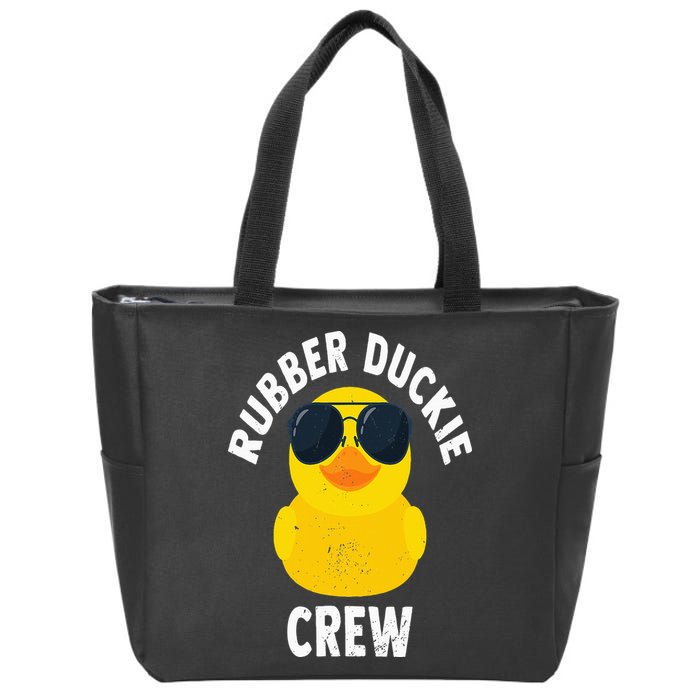 Rubber Duckie Crew Funny Rubber Duck Zip Tote Bag