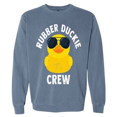 Rubber Duckie Crew Funny Rubber Duck Garment-Dyed Sweatshirt
