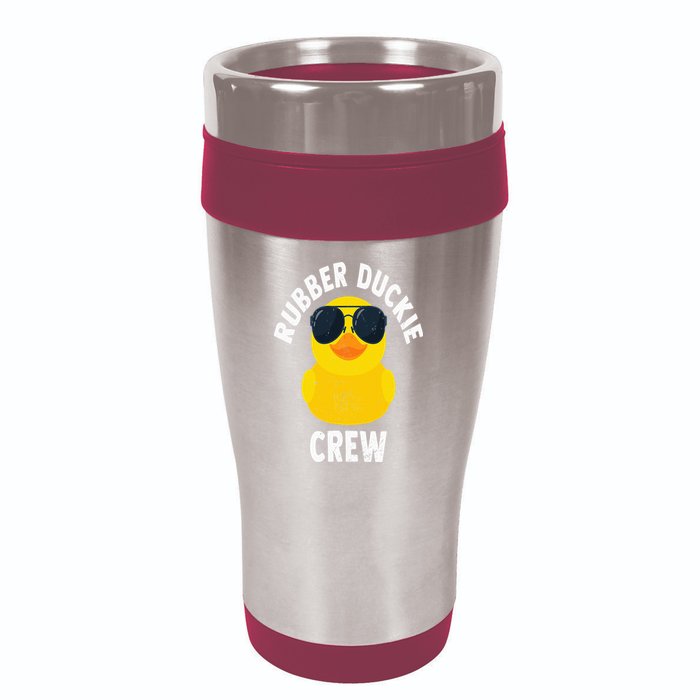 Rubber Duckie Crew Funny Rubber Duck 16oz Travel Tumbler