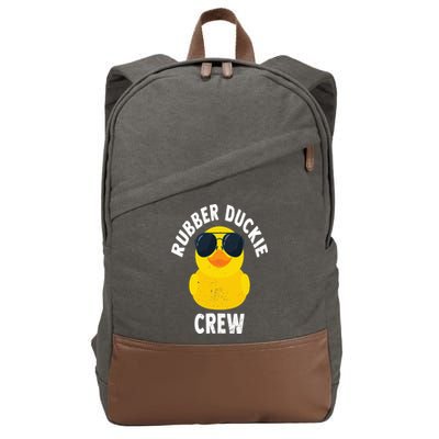 Rubber Duckie Crew Funny Rubber Duck Cotton Canvas Backpack