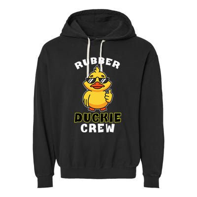 Rubber Duckie Crew Funny Yellow Duck Duckling Toy Cute Garment-Dyed Fleece Hoodie