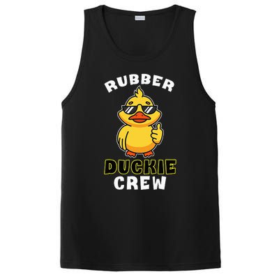 Rubber Duckie Crew Funny Yellow Duck Duckling Toy Cute PosiCharge Competitor Tank