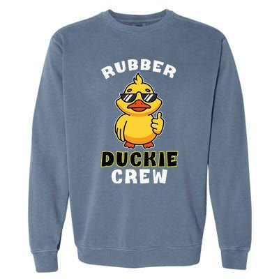 Rubber Duckie Crew Funny Yellow Duck Duckling Toy Cute Garment-Dyed Sweatshirt