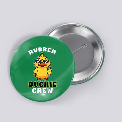 Rubber Duckie Crew Funny Yellow Duck Duckling Toy Cute Button