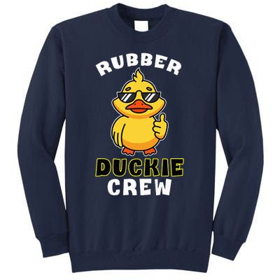 Rubber Duckie Crew Funny Yellow Duck Duckling Toy Cute Tall Sweatshirt