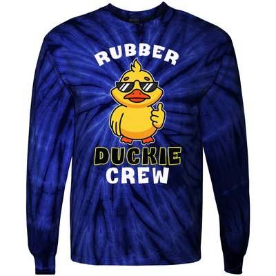 Rubber Duckie Crew Funny Yellow Duck Duckling Toy Cute Tie-Dye Long Sleeve Shirt