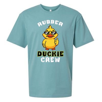 Rubber Duckie Crew Funny Yellow Duck Duckling Toy Cute Sueded Cloud Jersey T-Shirt