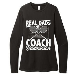 Real Dads Coach Badminton Badminton Player Shuttlecock Sport Gift Womens CVC Long Sleeve Shirt