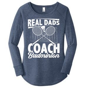 Real Dads Coach Badminton Badminton Player Shuttlecock Sport Gift Women's Perfect Tri Tunic Long Sleeve Shirt