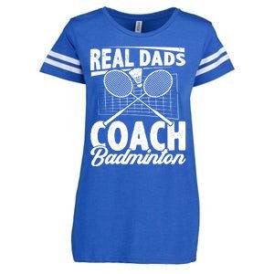 Real Dads Coach Badminton Badminton Player Shuttlecock Sport Gift Enza Ladies Jersey Football T-Shirt