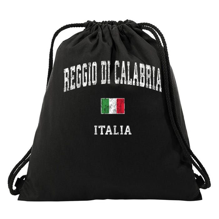 Reggio Di Calabria Italy Vintage Athletic Sports Drawstring Bag