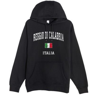 Reggio Di Calabria Italy Vintage Athletic Sports Premium Pullover Hoodie