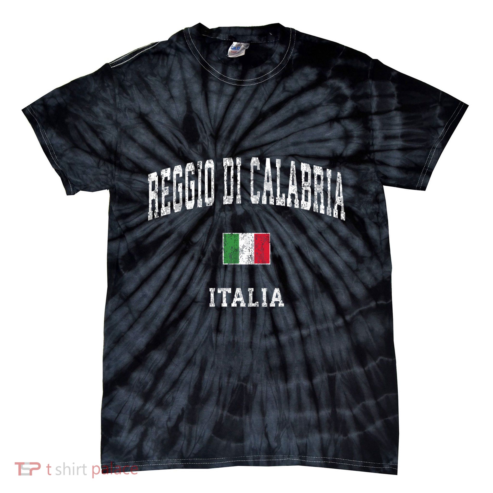 Reggio Di Calabria Italy Vintage Athletic Sports Tie-Dye T-Shirt