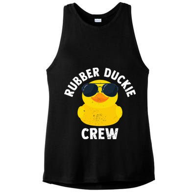 Rubber Duckie Crew retro Rubber Duck Ladies PosiCharge Tri-Blend Wicking Tank