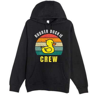Rubber Duckie Crew Funny Rubber Duck Premium Pullover Hoodie