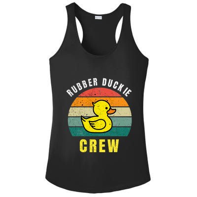 Rubber Duckie Crew Funny Rubber Duck Ladies PosiCharge Competitor Racerback Tank