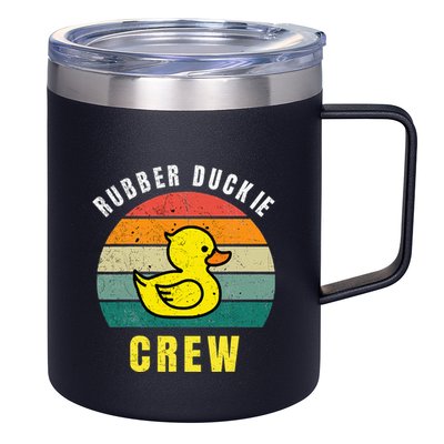 Rubber Duckie Crew Funny Rubber Duck 12oz Stainless Steel Coffee Mug