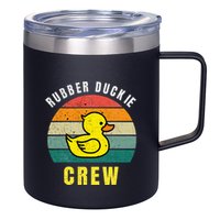 Rubber Duckie Crew Funny Rubber Duck 12oz Stainless Steel Coffee Mug