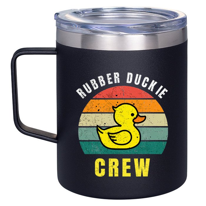 Rubber Duckie Crew Funny Rubber Duck 12oz Stainless Steel Coffee Mug