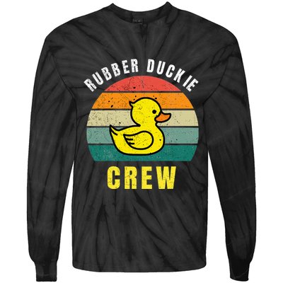Rubber Duckie Crew Funny Rubber Duck Tie-Dye Long Sleeve Shirt
