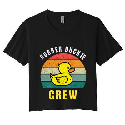Rubber Duckie Crew Funny Rubber Duck Crop Top