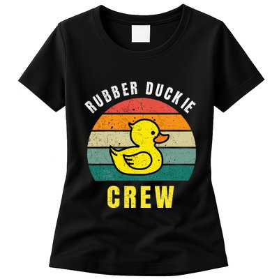 Rubber Duckie Crew Funny Rubber Duck Womens T-Shirt