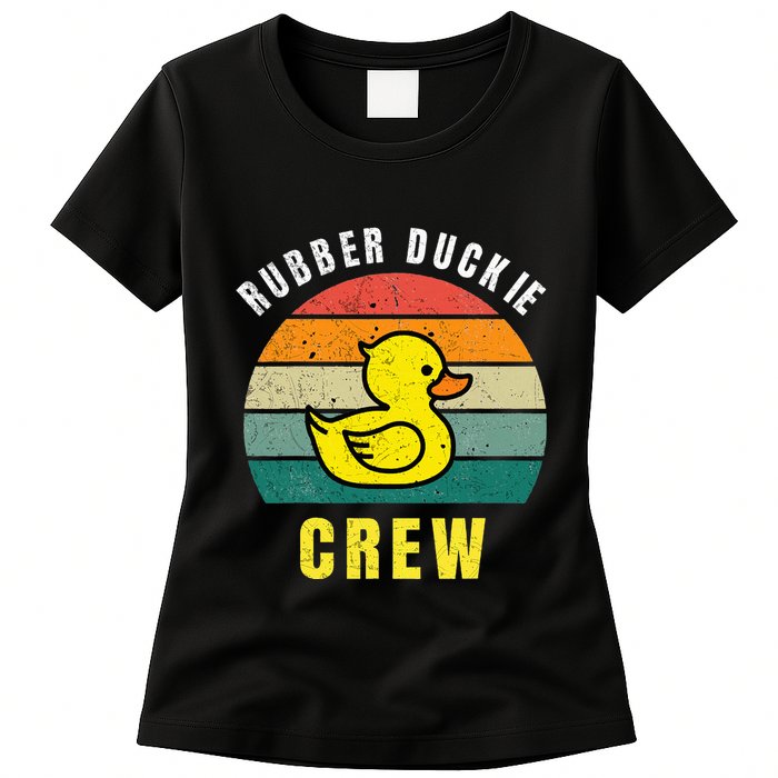 Rubber Duckie Crew Funny Rubber Duck Womens T-Shirt