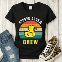 Rubber Duckie Crew Funny Rubber Duck Womens T-Shirt