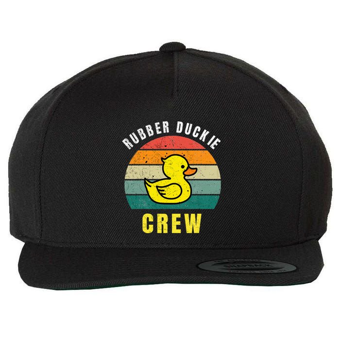 Rubber Duckie Crew Funny Rubber Duck Wool Snapback Cap