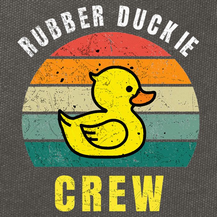 Rubber Duckie Crew Funny Rubber Duck Cotton Canvas Backpack
