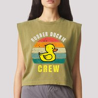 Rubber Duckie Crew Funny Rubber Duck Garment-Dyed Women's Muscle Tee