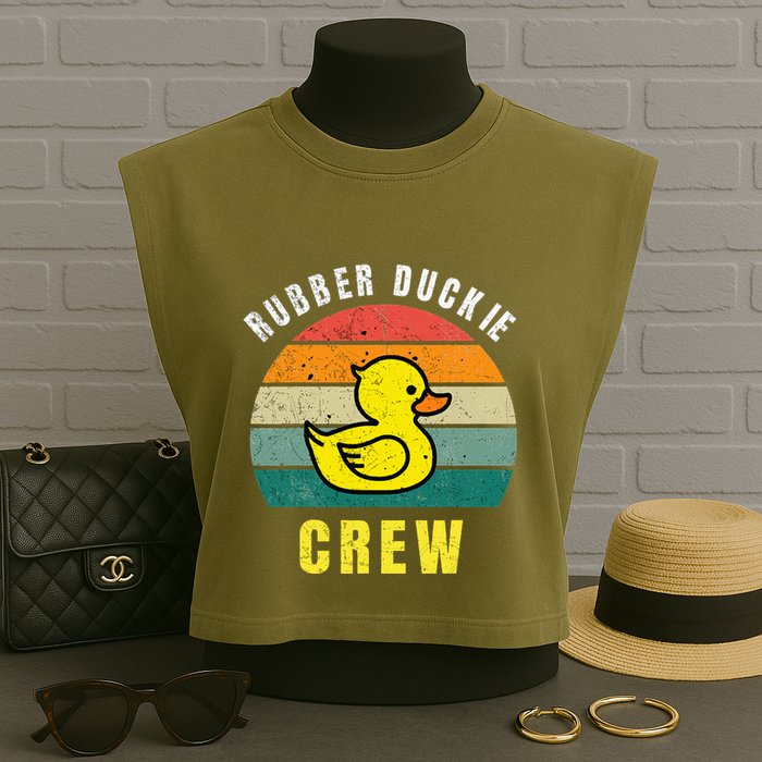 Rubber Duckie Crew Funny Rubber Duck Garment-Dyed Women's Muscle Tee