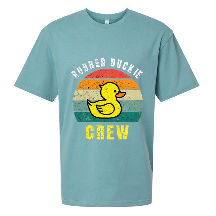 Rubber Duckie Crew Funny Rubber Duck Sueded Cloud Jersey T-Shirt
