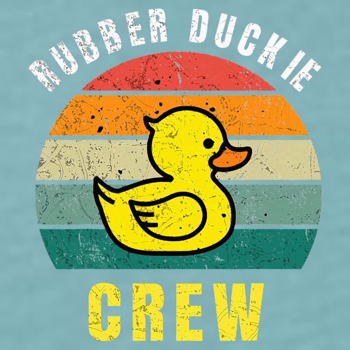 Rubber Duckie Crew Funny Rubber Duck Sueded Cloud Jersey T-Shirt