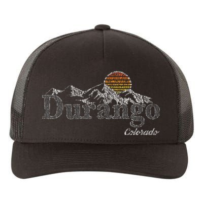 Retro Durango Colorado Mountain Yupoong Adult 5-Panel Trucker Hat