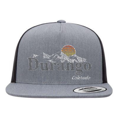 Retro Durango Colorado Mountain Flat Bill Trucker Hat