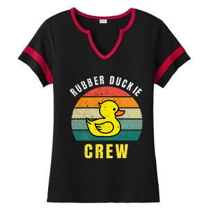 Rubber Duckie Crew Funny Rubber Duck Ladies Halftime Notch Neck Tee