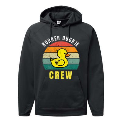 Rubber Duckie Crew Funny Rubber Duck Performance Fleece Hoodie