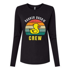 Rubber Duckie Crew Funny Rubber Duck Womens Cotton Relaxed Long Sleeve T-Shirt