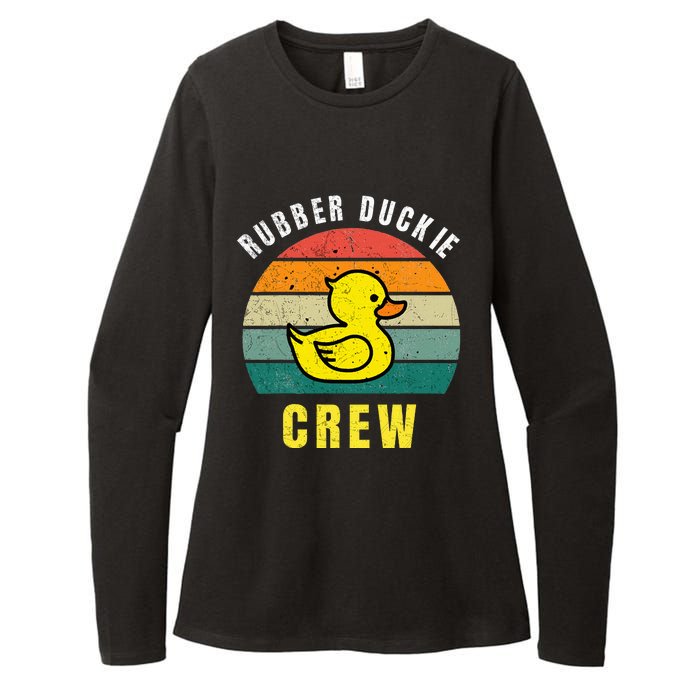 Rubber Duckie Crew Funny Rubber Duck Womens CVC Long Sleeve Shirt