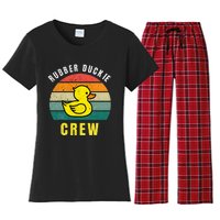 Rubber Duckie Crew Funny Rubber Duck Women's Flannel Pajama Set