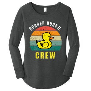 Rubber Duckie Crew Funny Rubber Duck Women's Perfect Tri Tunic Long Sleeve Shirt