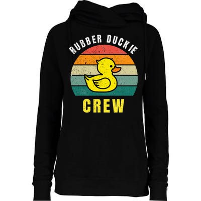 Rubber Duckie Crew Funny Rubber Duck Womens Funnel Neck Pullover Hood