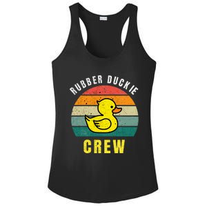 Rubber Duckie Crew Funny Rubber Duck Ladies PosiCharge Competitor Racerback Tank