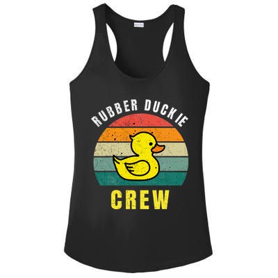 Rubber Duckie Crew Funny Rubber Duck Ladies PosiCharge Competitor Racerback Tank