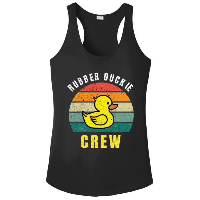 Rubber Duckie Crew Funny Rubber Duck Ladies PosiCharge Competitor Racerback Tank