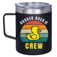 Rubber Duckie Crew Funny Rubber Duck 12oz Stainless Steel Coffee Mug
