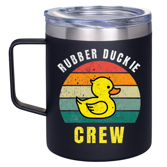 Rubber Duckie Crew Funny Rubber Duck 12oz Stainless Steel Coffee Mug